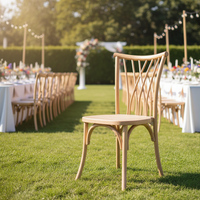 Chaise de salle à manger contemporaine en bois massif avec dossier, pour la maison, l'hôtel, l'extérieur et les mariages