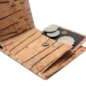 Boshiho Fashion New Design Vegan Card Holder Rfid Blocking <b>Small</b> Bifold Men <b>Purse</b> Slim Mens Wallets Cork Wood Wallet Sustainable - Product Image 4