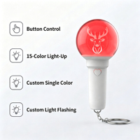 Porte-clés lumineux personnalisé avec logo promotionnel, mini bâton lumineux LED ABS+PS, moderne, imprimé en sérigraphie, K-pop