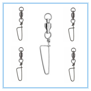 Anneau pivotant à roulement à billes, broche en arc nickelée pour accessoires de pêche en eau salée - Product Image 4