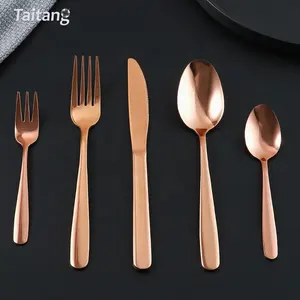 Sự Kiện Đám Cưới Spoon Fork Spork Dao Vàng Rose Dao Kéo Set Thép Không Gỉ Sang Trọng Flatware + Bộ