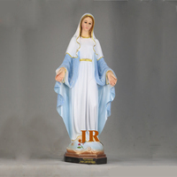 Statue de la Vierge Marie en résine catholique religieuse extérieure grandeur nature personnalisée modèle de statue de Marie en fibre de verre à vendre