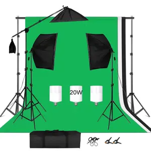 Kit di Illuminazione Softbox da Studio Fotografico con Ombrello Bianco Oro Nero da 33 Pollici (84 cm) - Product Image 2