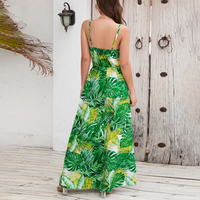Nouvelles robes de plage tendance en spandex et polyester, longues robes maxi à col en V, robes de vacances d'été pour femmes