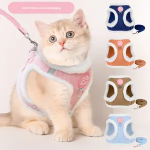 Dây Dẫn Thú Cưng Kiểu Áo Vest Cao Cấp Cho Chó Nhỏ & <span class=keywords><strong>M</strong></span>èo Con XL, Chống Sặc, Dây Dẫn Không Có Thể Thu Vào, Chất Liệu Vải Corduroy - Product Image 1