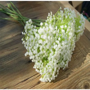Flores Artificiales de Plástico Blanco Tipo Baby's Breath, Rama Individual, Decoración para Bodas y Hogar - Product Image 2