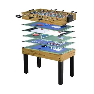 Süpermarket sıcak satış çocuk kullanılan 48 inç 10 in 1 çoklu oyun masası ile bilardo masası futbol hokeyi Pingpong satranç fonksiyonları