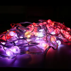 Mini 3d 360 Graden Diameter 22Mm Buiten Regendicht Sm16703 12V 2 Stuks Smd3535 Rgb Pixel Led String Licht