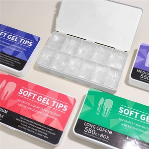 550 faux ongles mats, capsules à presser, formes Coffin/Stiletto/Amande/Carré/Ovale, pour la pratique de la <span class=keywords><strong>manucure</strong></span> artistique - Product Image 6