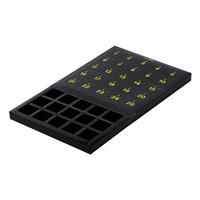 Individuelles Logo 24-Tage Schwarzer Adventskalender Geschenkbox Hochwertiger Schokoladen-Weihnachtskalender mit Goldfolie Matt-Laminierung