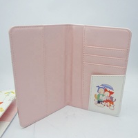 Porte-passeport en cuir PU personnalisé avec impression couleur intégrale, motif dessin animé, portefeuille pour documents de voyage, protège-passeport