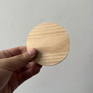 Posavasos Redondos de Madera en Blanco, Discos de Madera sin Acabado para Manualidades, Grabado Láser y Pintura - Product Image 1