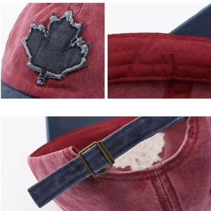 Higher Quality Waterproof Sporty Street Style Jersey Six-panel Baseball Cap with Maple <b>Leaf</b> Embroidery - Product Image 4