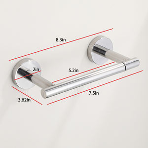 Soporte de papel higiénico Soporte de pared, soporte de rollo de papel higiénico pivotante de doble poste de acero inoxidable para baño, dispensador de papel higiénico - Product Image 4