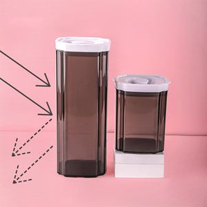 Recipientes Transparentes Marrones <span class=keywords><strong>a</strong></span> Prueba <span class=keywords><strong>de</strong></span> Agua para Almacenamiento en el Refrigerador, Recipientes para Almacenamiento <span class=keywords><strong>de</strong></span> Arroz y Granos - Product Image 4