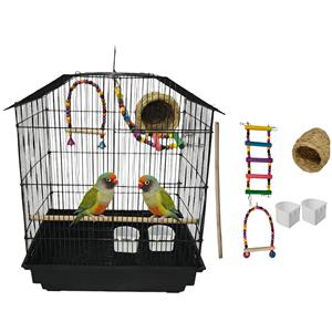 Küçük Kuşlar İçin Şık Asılı Kuş Kafesi Dekoratif Tasarım İç Mekan Ev Kullanımı İçin Asılı Küçük Kuş Kafesi - Product Image 5