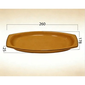 Yellow <b>Plastic</b> Rectangular <b>Dinner</b> <b>Plates</b>, Disposable Heavy-Duty Catering Serving Trays for Fruit, Snack, Salad & Commercial Use - Product Image 2