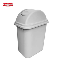 Poubelle rectangulaire en plastique avec logo personnalisé avec couvercle pivotant pour le recyclage en PP durable