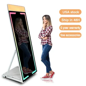 HLTD Touch Screen Birthday Wedding Party Event Photo Booth Mirror Kiosk Machine Mirror Photo Booth