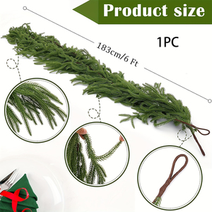 Guirnalda <span class=keywords><strong>de</strong></span> pino <span class=keywords><strong>de</strong></span> longitud personalizada <span class=keywords><strong>de</strong></span> fábrica directa, estilo Norfolk, vacaciones, <span class=keywords><strong>vid</strong></span>, Navidad, chimenea, decoración - Product Image 2