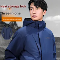 Veste polaire coupe-vent imperméable respirante avec doublure intérieure amovible, épaisse, pour l'extérieur, hiver, streetwear, couleur unie, OEM
