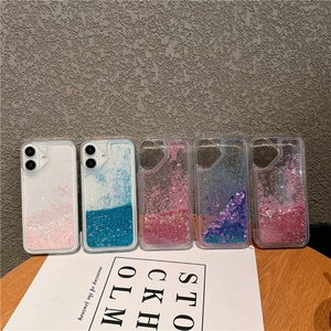 เคสใส่ iPhone 16 15 Pro Max 14 13 12 11 XR XS MAX 6S 6 7 8 Plus SE 2 ลายหัวใจวิบวับแบบเหลว ประดับกลิตเตอร์ - Product Image 2