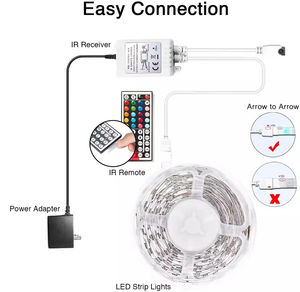 24v Bluetooth application control room interior decoration non-waterproof music RGB light-emitting diode <b>strip</b> light - Product Image 2
