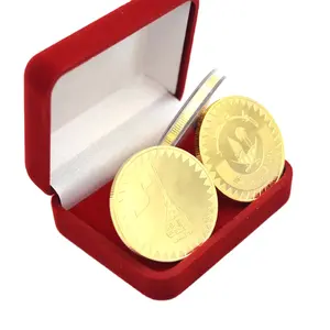 Qatar The National Day 24K gold coin holder souvenir metal challenge medallion coins supplier