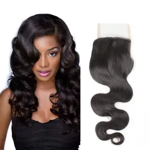 manufacturer of quick opening hair extension cheap lace closure body wave bundle closure hair closure cheveux indian for ladies