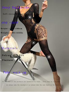 Ihoov Mature <span class=keywords><strong>Combinaison</strong></span> <span class=keywords><strong>ouverte</strong></span> à l'entrejambe pour femme Sexy bas de corps résille - Product Image 6