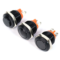Interruptor de botón pulsador de 16mm NC normalmente cerrado Mini eléctrico impermeable momentáneo 1NC pequeños interruptores de Metal parada de arranque