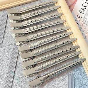Pinces à cheveux multifonctionnelles en métal type bec de canard, pinces crocodiles DIY, pinces à cheveux argentées pour salon de coiffure, pour le sectionnement - Product Image 4