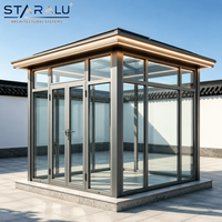 Verrière de jardin haut de gamme quatre saisons avec structure en aluminium pour extension de l'espace de vie extérieur