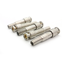 Connecteur BNC mâle sans outil - Adaptateur BNC sans soudure en cuivre pur 18AWG pour l'installation de caméras CCTV 4K 8MP - Étanche