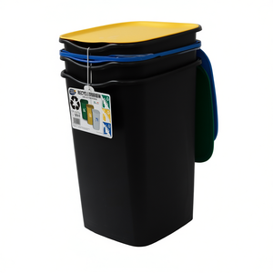 Juego de 3 Contenedores de Reciclaje de PP con Tapas de 50 Litros para la Separación de Residuos - Product Image 3