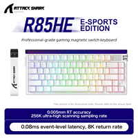 Clavier à axe magnétique à faible latence Attack Shark R85HE avec éclairage RGB 75% et touches interchangeables à chaud