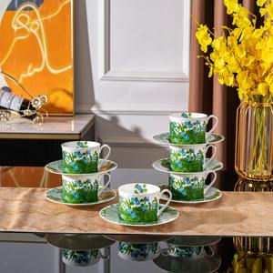 Mug à café et à thé en porcelaine de style rétro écologique de luxe nordique avec boîte cadeau, vaisselle pour le thé de l'après-midi - Product Image 2