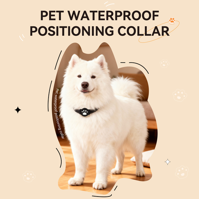 Dual System Pet GPS Tracker Collar, Compatible with iOS Android Outdoor Anti-lost Locator for Cat Dog