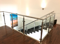 Y L expédition rapide balustrade en verre conception escalier en acier inoxydable balustrade en verre