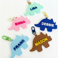 Llavero de PVC Suave Personalizado con Nombre OEM y Cierre de Langosta, Artesanía Metálica Personalizada, Llavero de Goma 3D con Nombre para Regalos