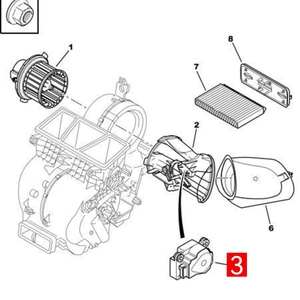 Nuevo radiador de Motor de actuador de aire acondicionado de coche Original OE 6447VA <span class=keywords><strong>BEHR</strong></span> EAD511 para Peugeot 307CC 307SW Citroen C4 DS3 - Product Image 6