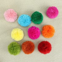 Vente flash : Porte-clés tendance en peluche douce de 9 cm, imprimé sérigraphié, avec pompon en fausse fourrure de lapin, ornement suspendu