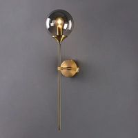 Lampe murale géométrique en verre doré pour salon, chambre à coucher, lumière murale LED moderne avec cadre en métal, luminaire décoratif d'intérieur