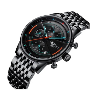 Relojes de Pulsera Deportivos de Lujo para Hombre, de Cuarzo, Diseño Casual de Acero Inoxidable, Resistentes al Agua, con Calendario, Esfera de Cristal Simple - Product Image 3