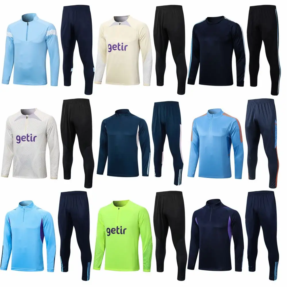 Tuta da ginnastica personalizzata tuta estiva per uomo calcio tuta da allenamento Slim Fit retrò calcio