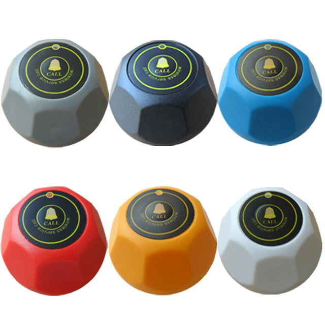 KOQI LIMITED 433.92mhz Colorful Single Key Wireless Table Buzzer Service Bell Waiter Call Button for Restaurant Equipment