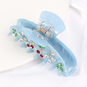 2025 mode coréenne tendance pinces à cheveux diamant doux acétate luxe fruits cheveux accessoires Simple cheveux griffes pour les femmes - Product Image 4