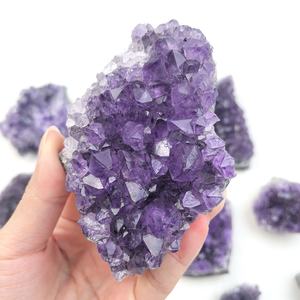 Vente en gros d'améthystes en forme de forme libre Spécimens minéraux pour la guérison Géode en cristal brut pour la décoration Cadeaux - Product Image 1