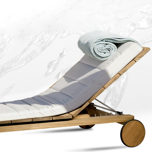 Sillas Plegables <span class=keywords><strong>de</strong></span> <span class=keywords><strong>Playa</strong></span>, Tumbonas para Exteriores, Muebles <span class=keywords><strong>de</strong></span> Jardín <span class=keywords><strong>de</strong></span> Teca para Piscina, Tumbonas <span class=keywords><strong>de</strong></span> Patio con Cojines - Product Image 5