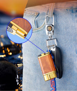 High-end iş Metal mavi alev çakmak bir anahtarlık ile eklenebilir - Product Image 3